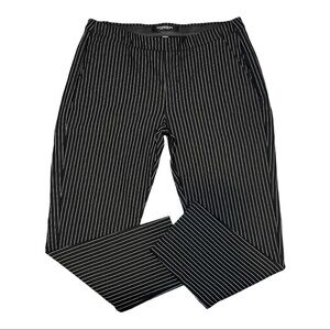 Liverpool Slim-Fit Pinstripe Pants Black White Women’s Size 10/30
